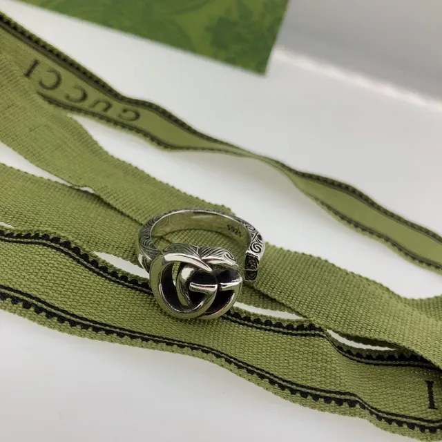 Gucci Ornate Scrollwork Silver-Toned Adjustable Ring 4