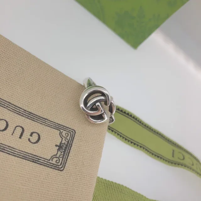 Gucci Ornate Scrollwork Silver-Toned Adjustable Ring 5