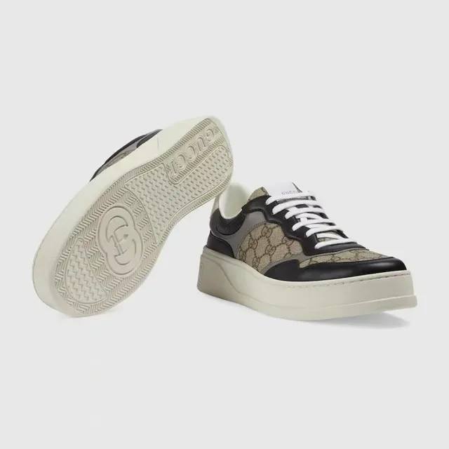 Gucci Rhyton Beige and Black GG Monogram Lifestyle Sneakers 5