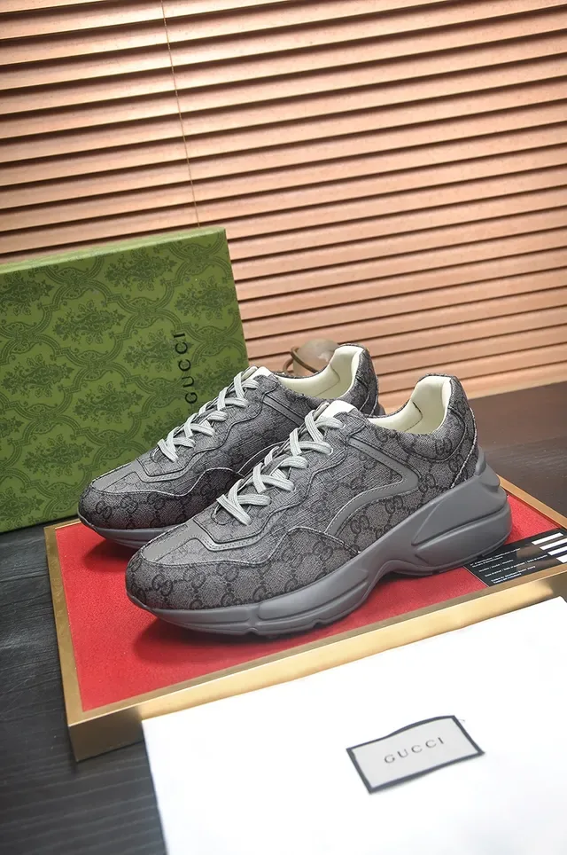 Gucci Rhyton Gray Monogram Lifestyle Sneakers 3