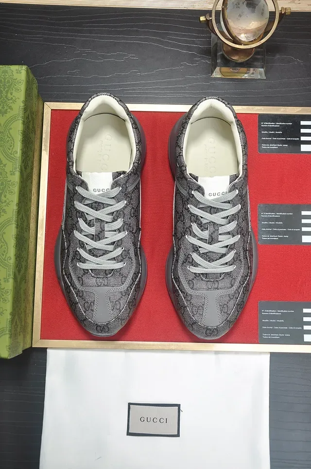 Gucci Rhyton Gray Monogram Lifestyle Sneakers 4