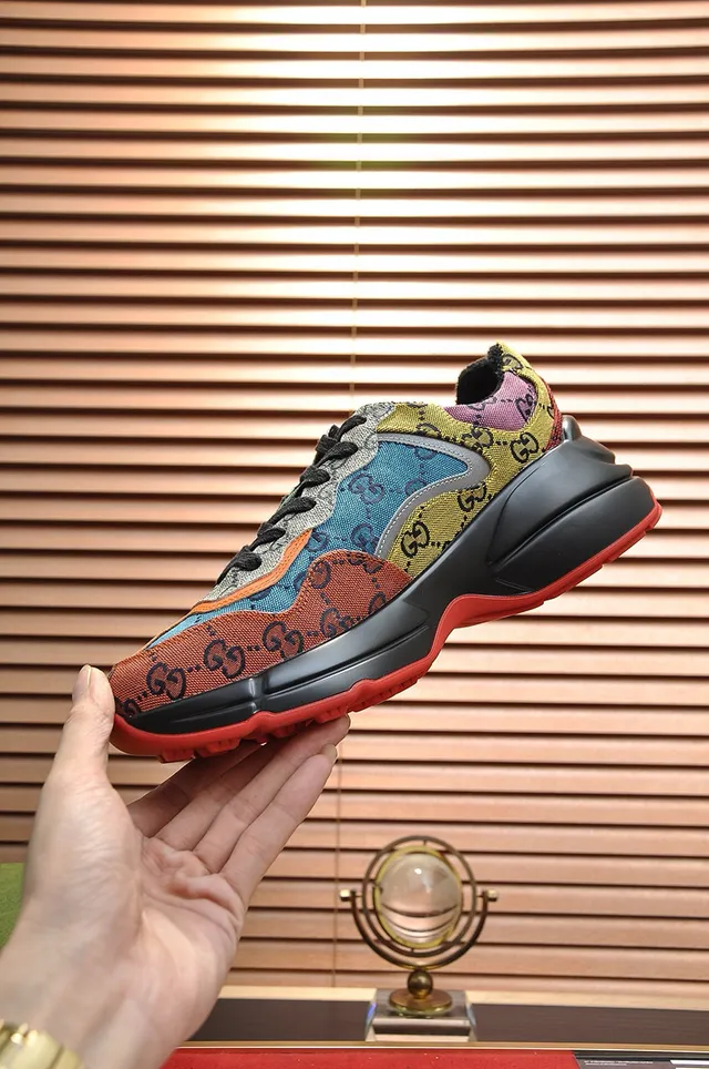 Gucci Rhyton Multicolor GG Monogram Chunky Sneakers 5