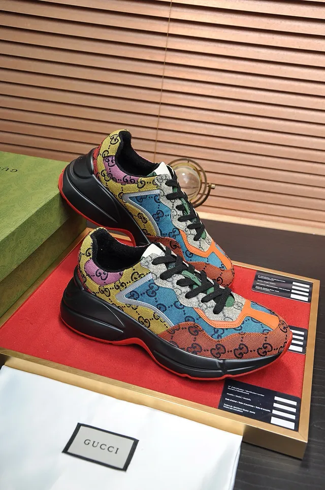 Gucci Rhyton Multicolor GG Monogram Chunky Sneakers 6