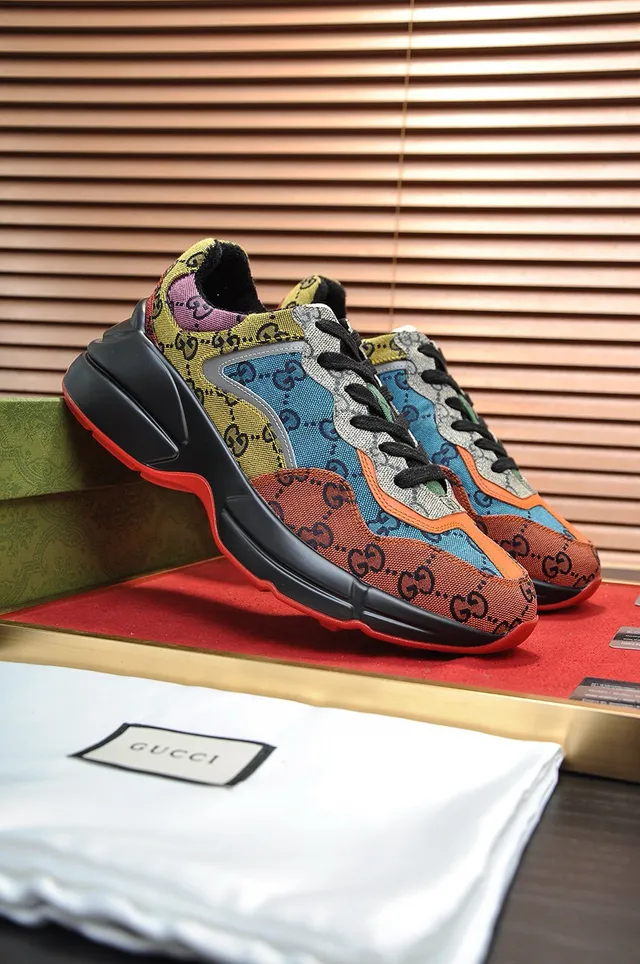 Gucci Rhyton Multicolor GG Monogram Chunky Sneakers 7