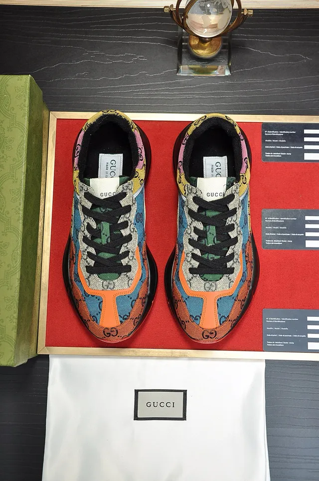Gucci Rhyton Multicolor GG Monogram Chunky Sneakers 9