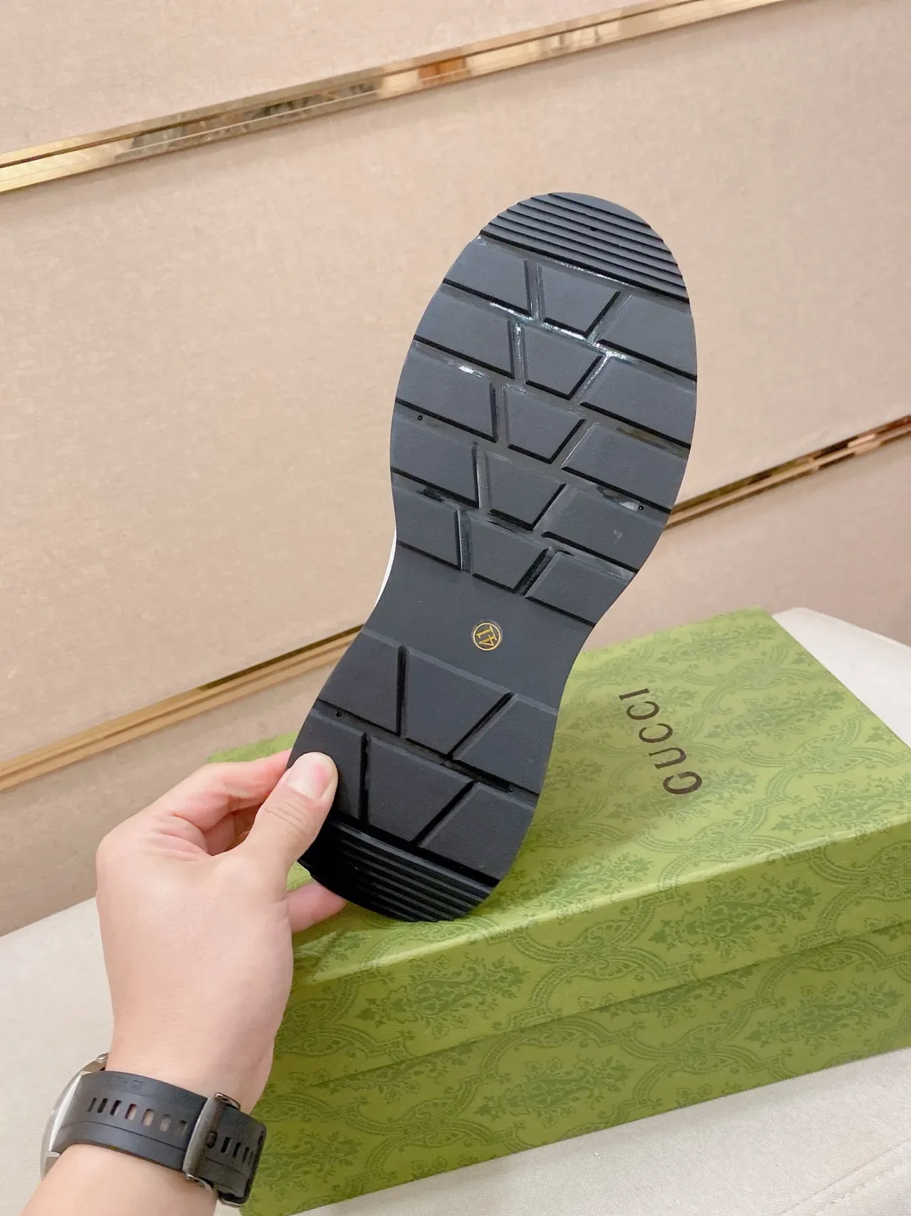 Gucci Screener GG Monogram Canvas and Leather Black Red Green Web Lifestyle Sneakers 9