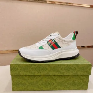 Gucci Screener GG Monogram Web Stripe حذاء رياضي سميك