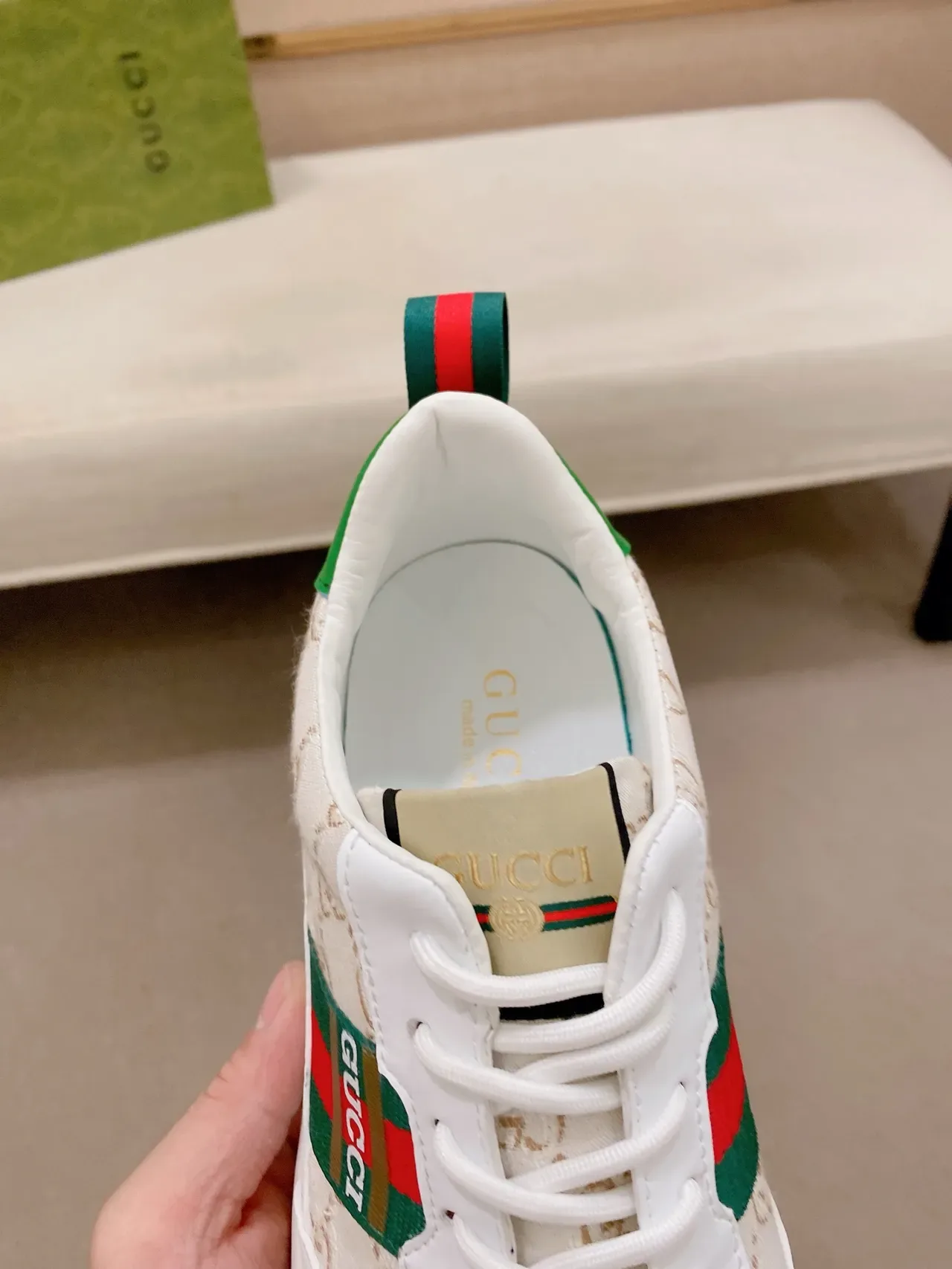 Gucci Screener GG Monogram Web Stripe Chunky Sneakers 3