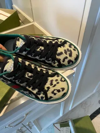Gucci Screener Leopard-Print Knit Lifestyle Sneakers 2