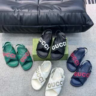 Gucci Screener Logo Sandales Casuales à Bride Croisée