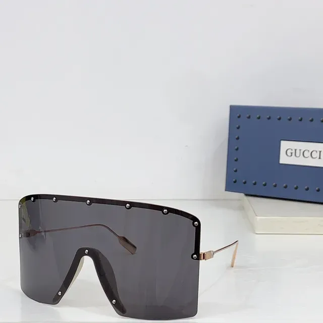 Gucci Screener Oversized Shield Monogram Iridescent Gradient Sunglasses 8