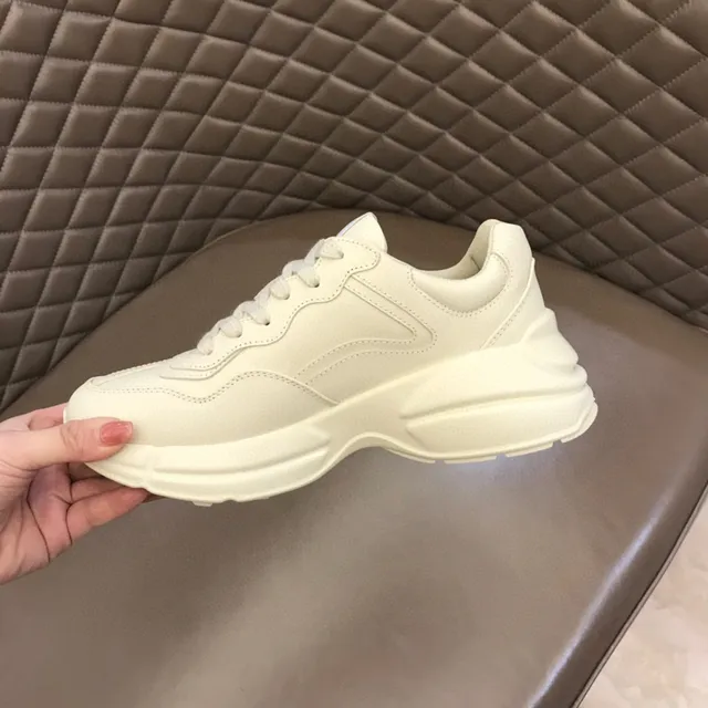 Gucci Screener White Brown Chunky Sole Leather Upper Lifestyle Sneakers 3