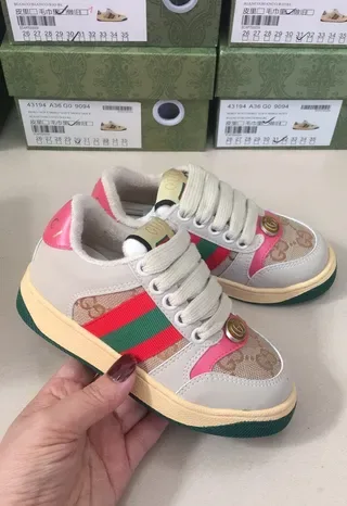 Gucci Tennis 1977 Beige Blue Red Green Striped Lifestyle Sneakers 3