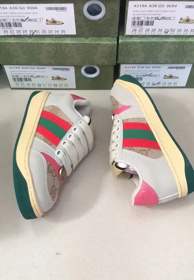 Gucci Tennis 1977 Beige Blue Red Green Striped Lifestyle Sneakers 5