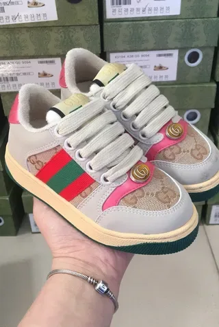 Gucci Tennis 1977 Beige Blue Red Green Striped Lifestyle Sneakers 7
