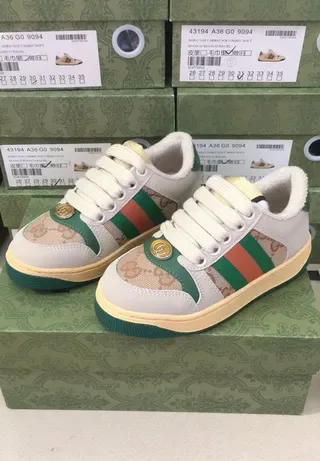 Gucci Tennis 1977 Beige Blue Red Green Striped Lifestyle Sneakers 17