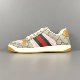 Gucci Tennis 1977 Beige Pink Green Web Lifestyle Sneakers