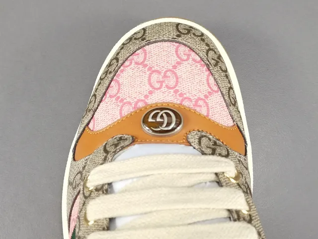 Gucci Tennis 1977 Beige Pink Green Web Lifestyle Sneakers 10