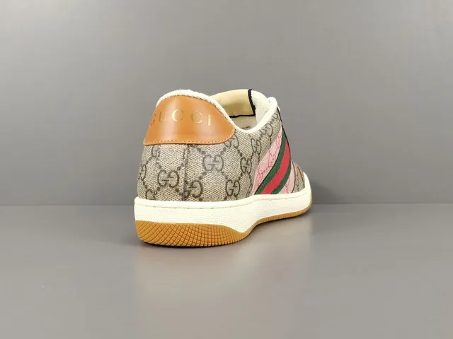 Gucci Tennis 1977 Beige Pink Green Web Lifestyle Sneakers 14