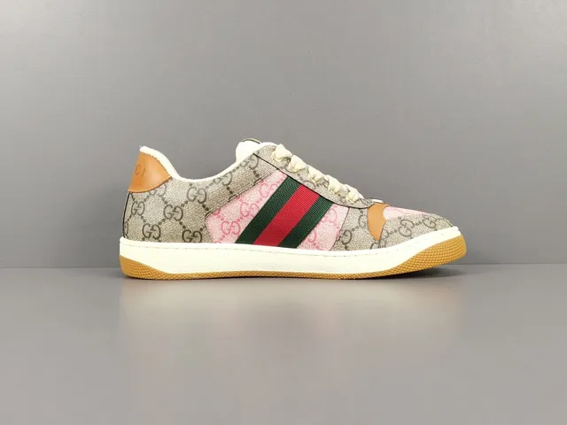 Gucci Tennis 1977 Beige Pink Green Web Lifestyle Sneakers 18