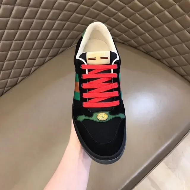 Gucci Tennis 1977 Black Green Orange Web Stripe Lifestyle Sneakers 8