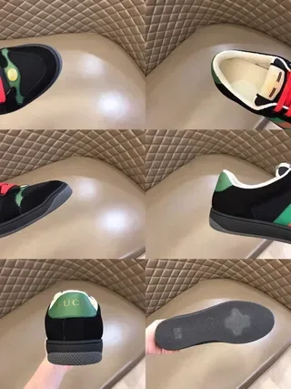 Gucci Tennis 1977 Black Green Orange Web Stripe Lifestyle Sneakers 9