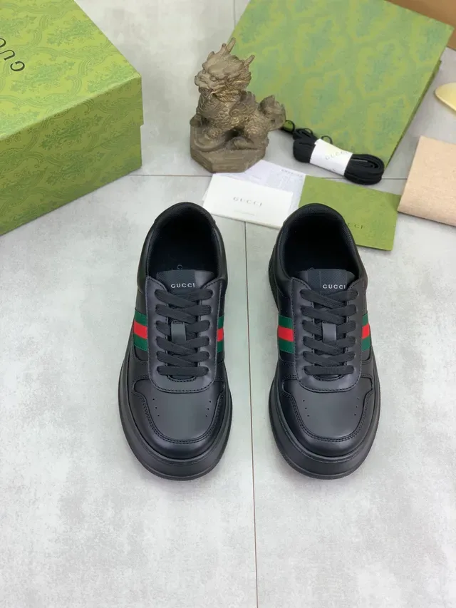 Gucci Tennis 1977 Black Green Red Web Lifestyle Sneakers 5