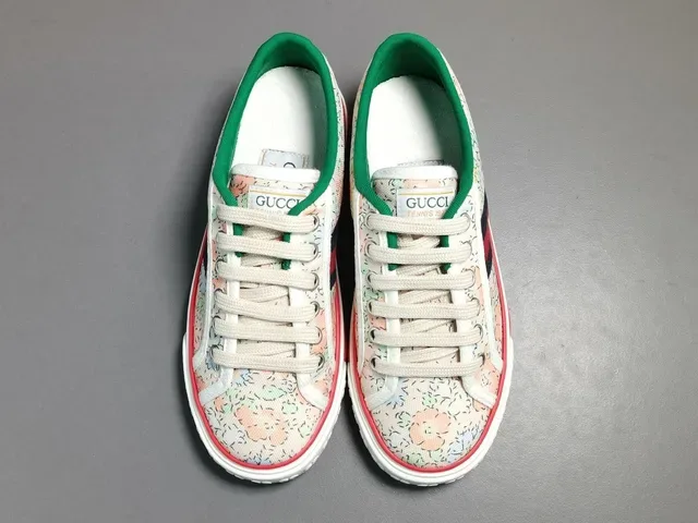 Gucci Tennis 1977 Floral Print Canvas Lifestyle Sneakers 18
