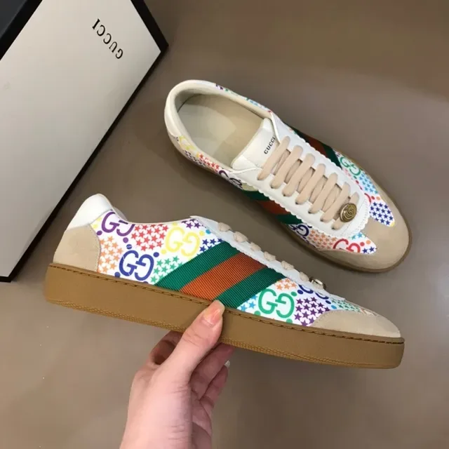 Gucci Tennis 1977 Sneakers Lifestyle Multicolores avec Impression GG 5
