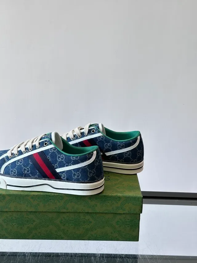 Sneakers Lifestyle Gucci Tennis 1977 Bleu Marine GG Monogram Canvas 3