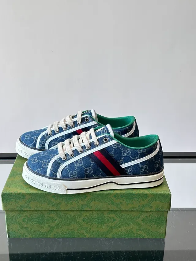 Sneakers Lifestyle Gucci Tennis 1977 Bleu Marine GG Monogram Canvas 5