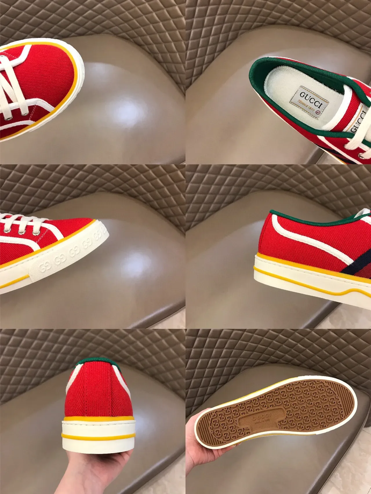 Sneakers Gucci Tennis 1977 Canvas Lifestyle rayure en web rouge 2