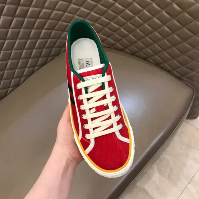 Sneakers Gucci Tennis 1977 Canvas Lifestyle rayure en web rouge 4