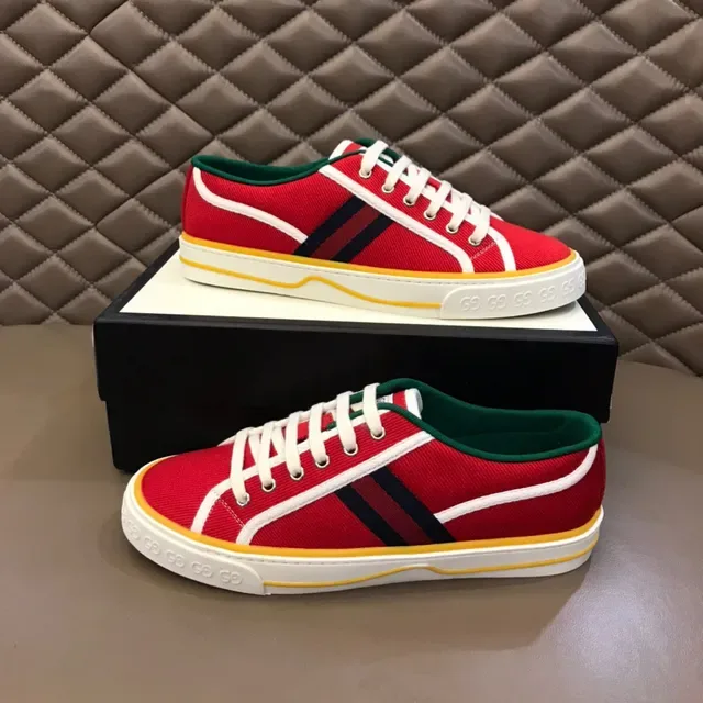 Sneakers Gucci Tennis 1977 Canvas Lifestyle rayure en web rouge 7