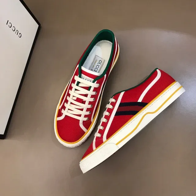 Sneakers Gucci Tennis 1977 Canvas Lifestyle rayure en web rouge 8