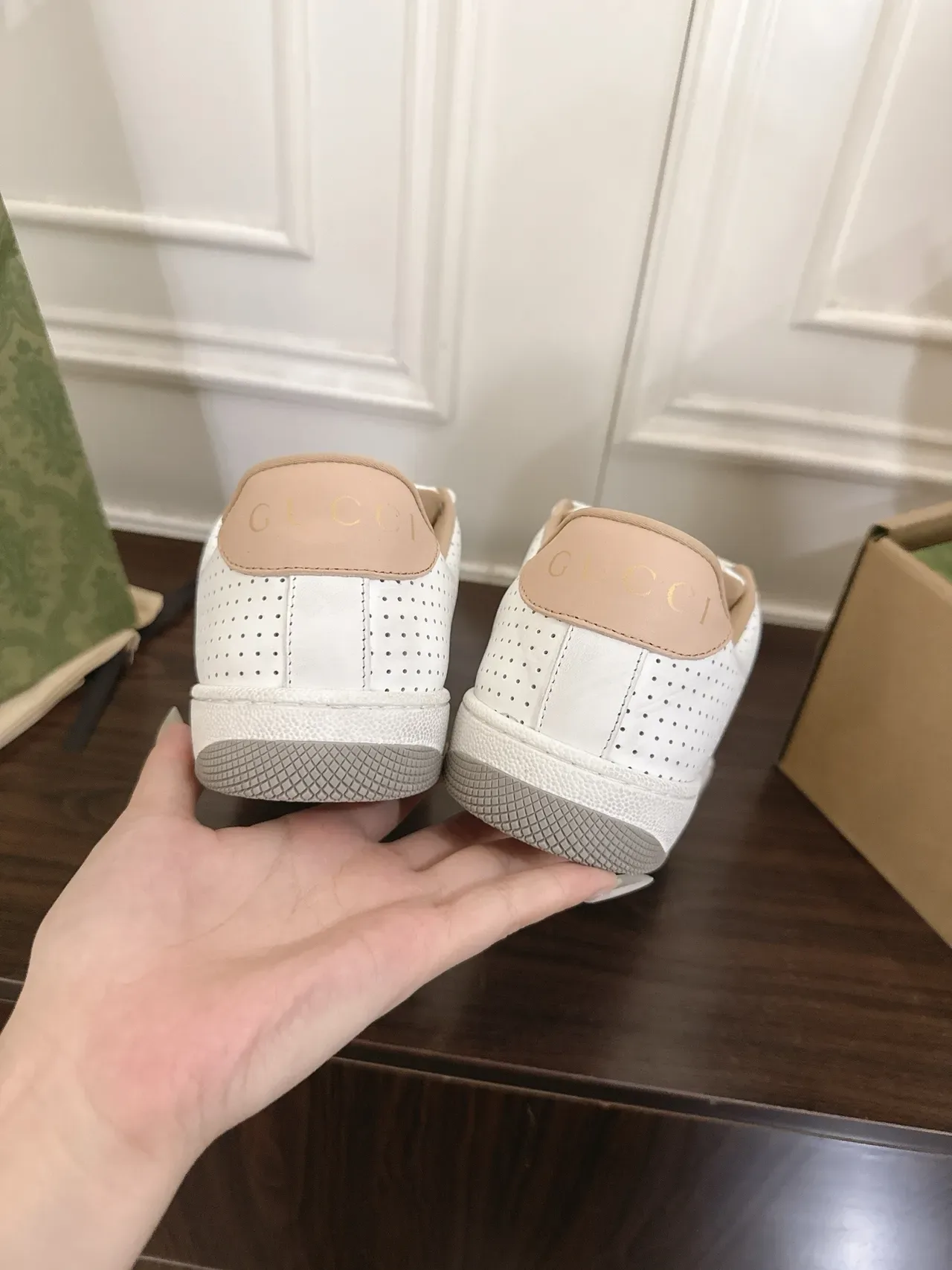 Gucci Tennis 1977 Blanc Beige Vert Rouge Chaussures lifestyle 4