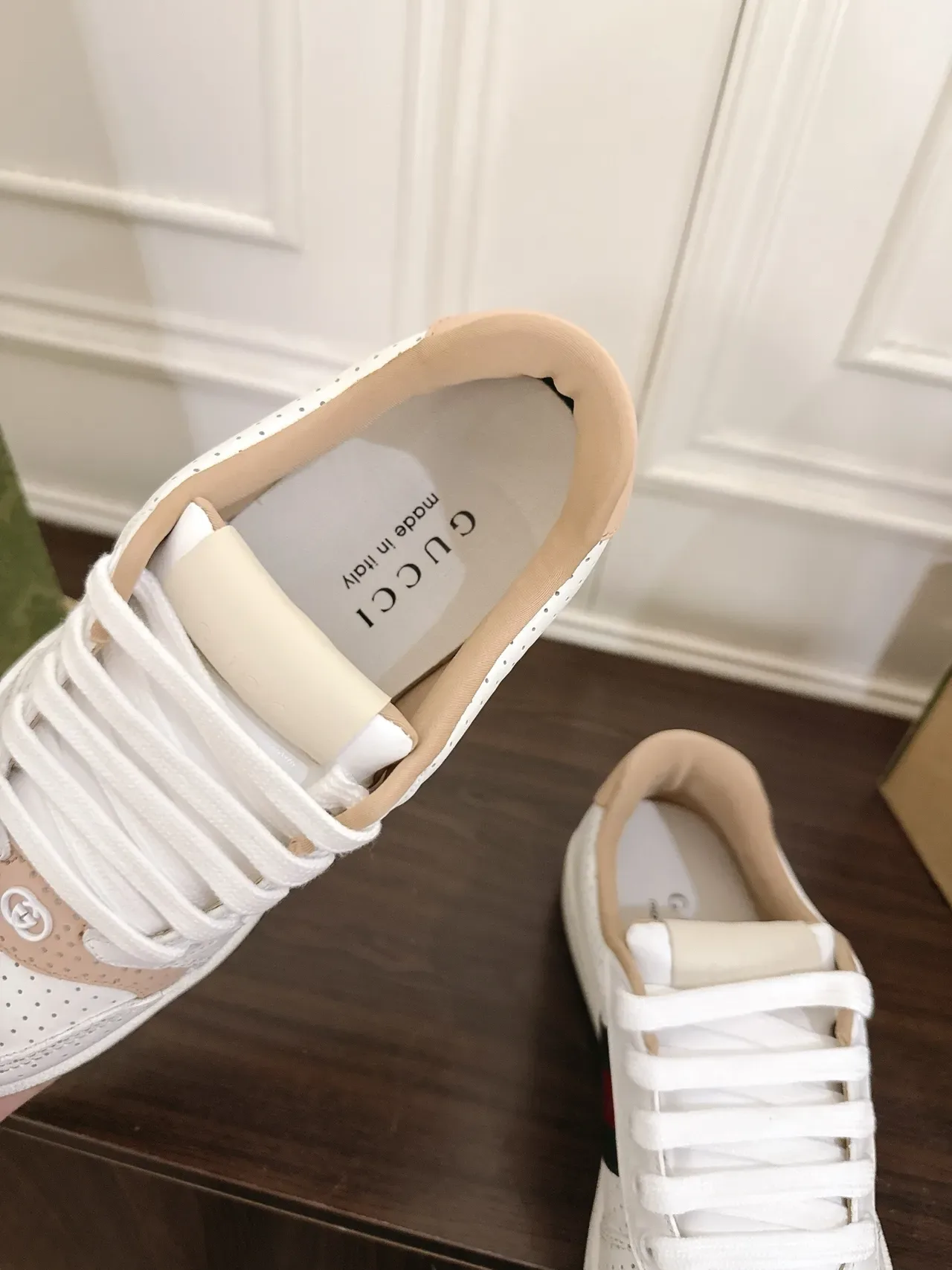 Gucci Tennis 1977 Blanc Beige Vert Rouge Chaussures lifestyle 5
