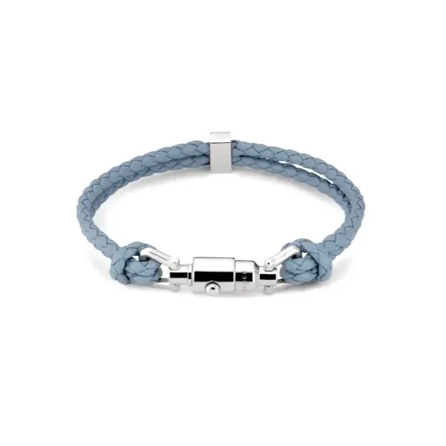 Gucci Web Bracelet Red Green Braided Leather Bracelet 7