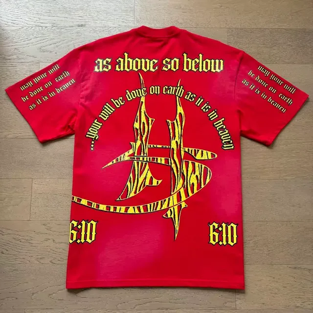 Hellstar As Above So Below Graphic Print Red T-Shirt 4