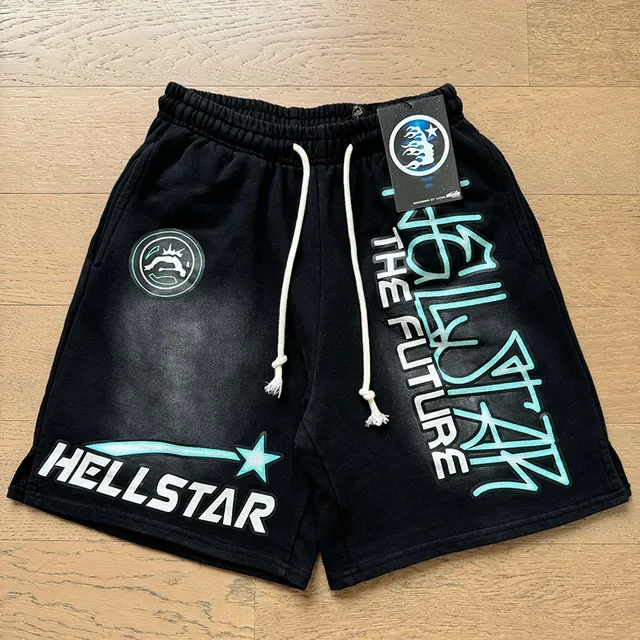 Hellstar কালো নীল গ্রাফিক প্রিন্ট ওভারসাইজড ফিট টি-শার্ট 7