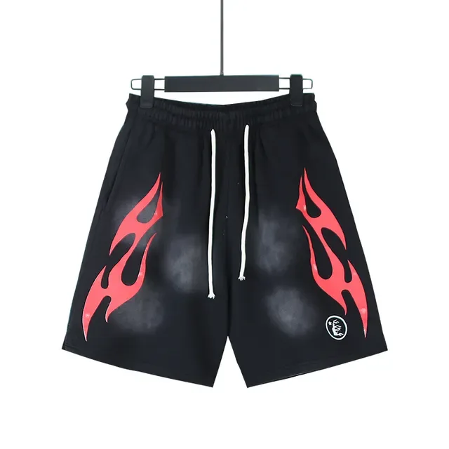 Hellstar Flame Graphic Black and Red Oversized T-Shirt 10