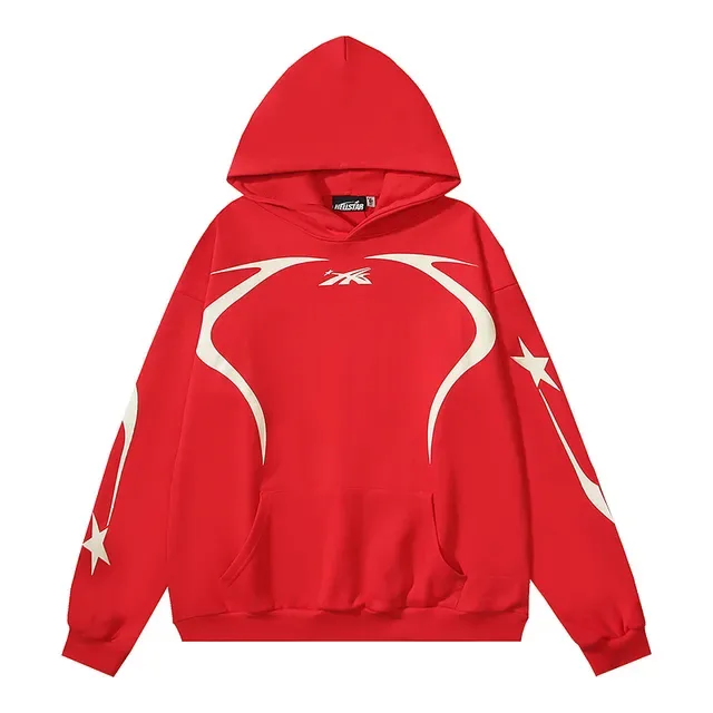 Hellstar Graphic-Print Black Oversized Zip-Front Hoodie 4