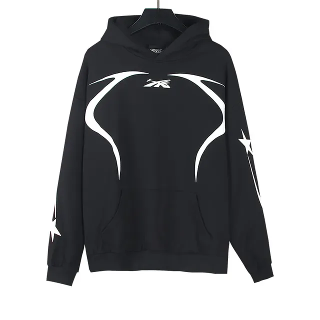 Hellstar Graphic-Print Black Oversized Zip-Front Hoodie 6