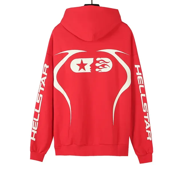 Hellstar Graphic-Print Black Oversized Zip-Front Hoodie 7