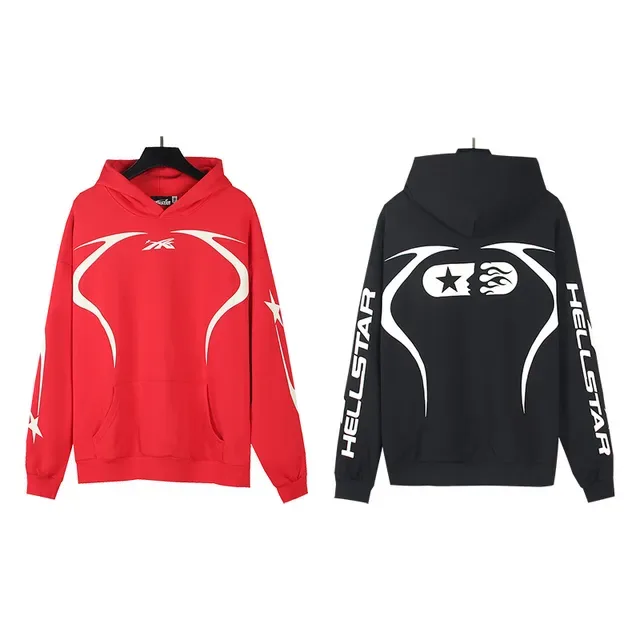 Hellstar Graphic-Print Black Oversized Zip-Front Hoodie 11