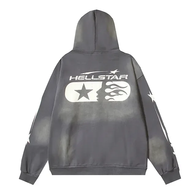 Hellstar Graphic Print Gradient Wash Full-Zip Hoodie 3
