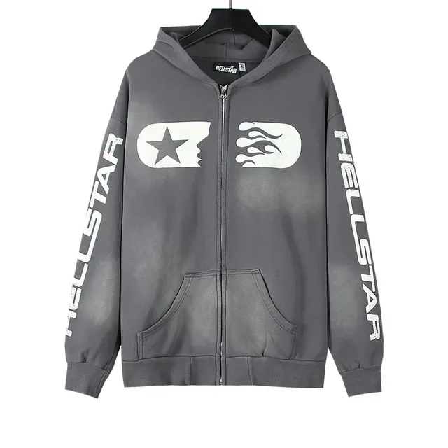 Hellstar Graphic Print Gradient Wash Full-Zip Hoodie 5