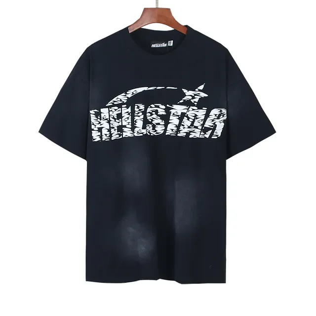 Camiseta oversized Hellstar estampa gráfica azul-marinho 5