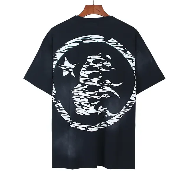 Camiseta oversized Hellstar estampa gráfica azul-marinho 6