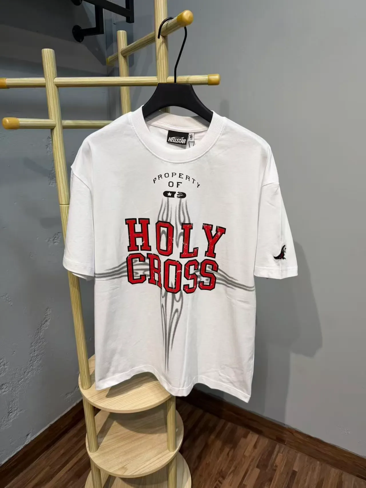 Hellstar Holy Cross Graphic Print Oversized T-Shirt 6